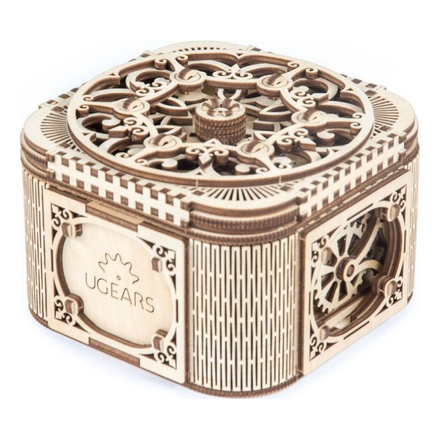 Ugears - 3D medinė mechaninė dėlionė Papuošalų dėžutė