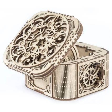 Ugears - 3D medinė mechaninė dėlionė Papuošalų dėžutė