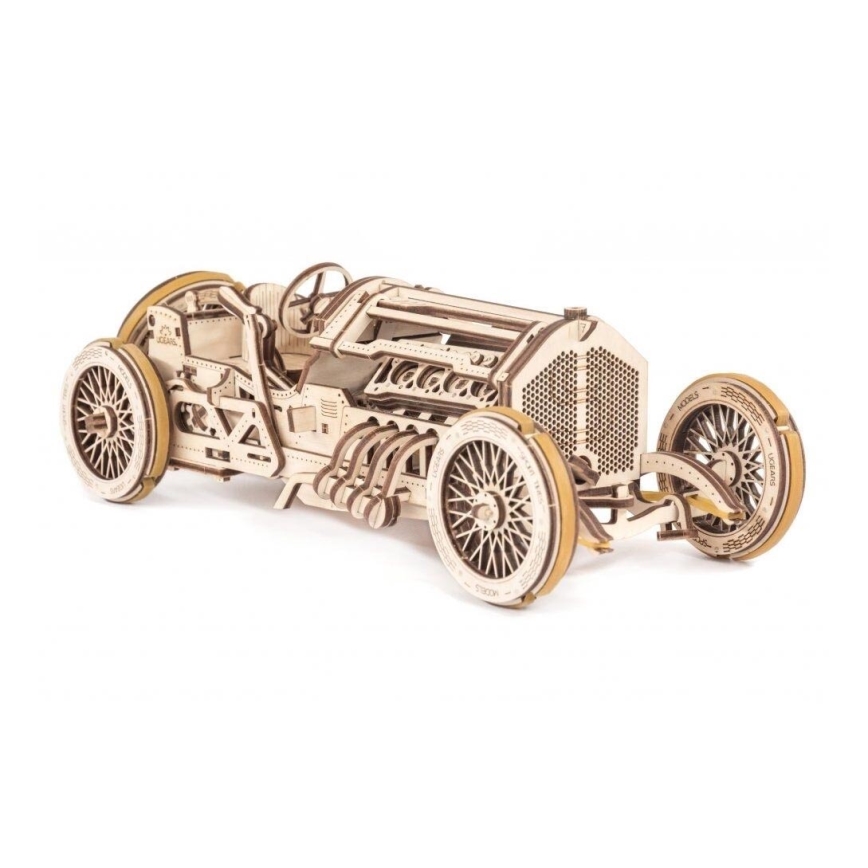 Ugears - 3D medinė mechaninė dėlionė U9 Automobilis Grand Prix