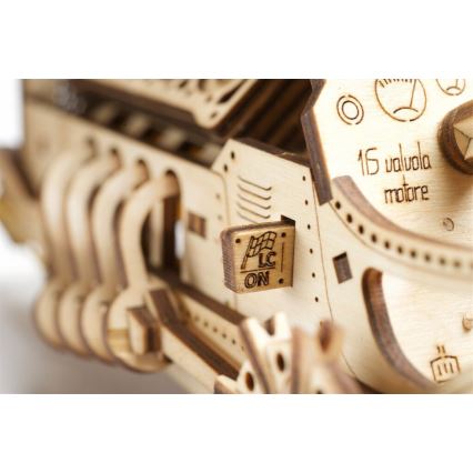 Ugears - 3D medinė mechaninė dėlionė U9 Automobilis Grand Prix