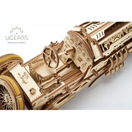 Ugears - 3D medinė mechaninė dėlionė U9 Automobilis Grand Prix