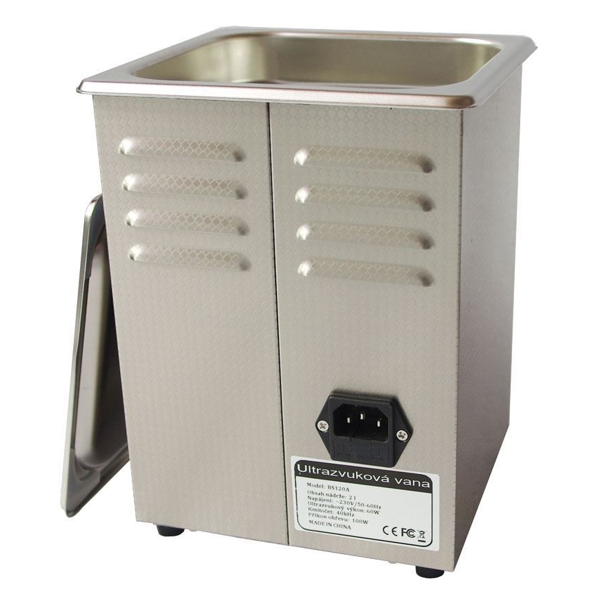 Ultragarsinis valiklis su šildymu 160W/230V 2 l