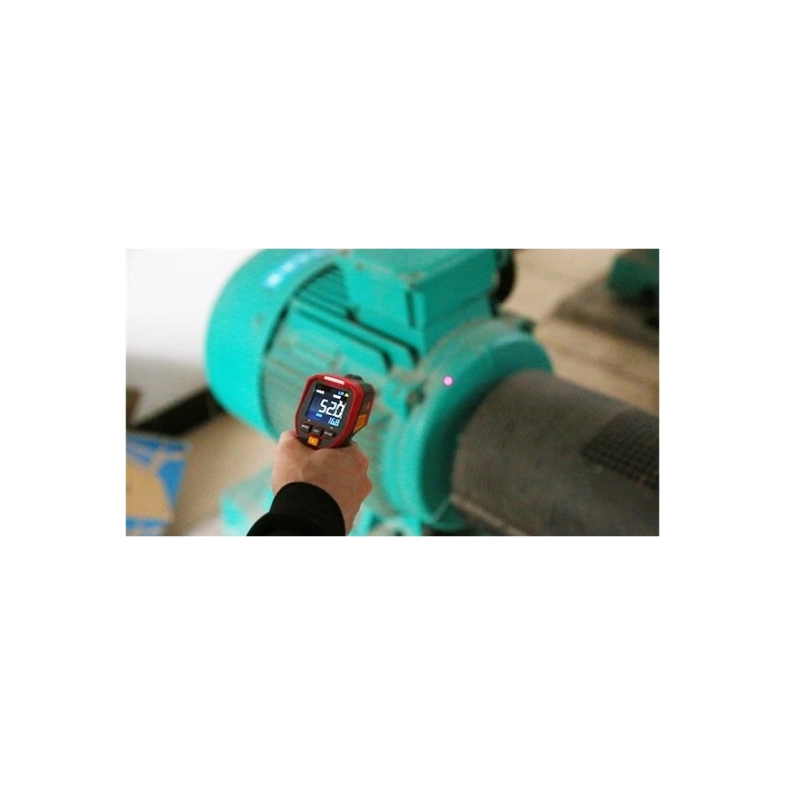 Uni-T - Infraraudonųjų spindulių bekontaktis termometras 1x9V 6LR61 600°C