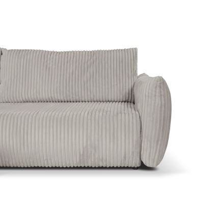 Universali L formos išskleidžiama kampinė sofa su daiktų laikymo vieta FRIDA pilka