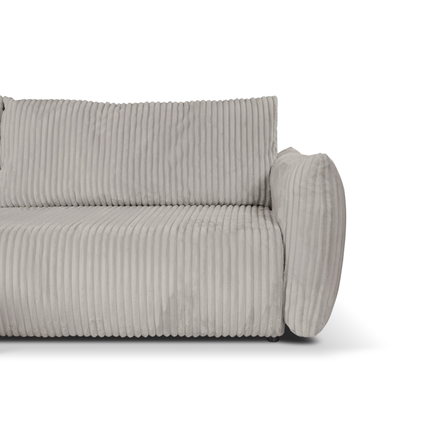 Universali L formos išskleidžiama kampinė sofa su daiktų laikymo vieta FRIDA pilka
