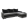 Universali kampinė išskleidžiama sofa BRISTOL, apmušta, pilka/juoda