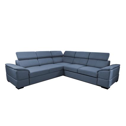 Universali kampinė išskleidžiama sofa su daiktadėže GRANADA, mėlyna