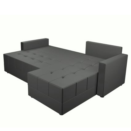 Universali L formos kampinė išlankstoma sofa-lova DUBLIN, pilka