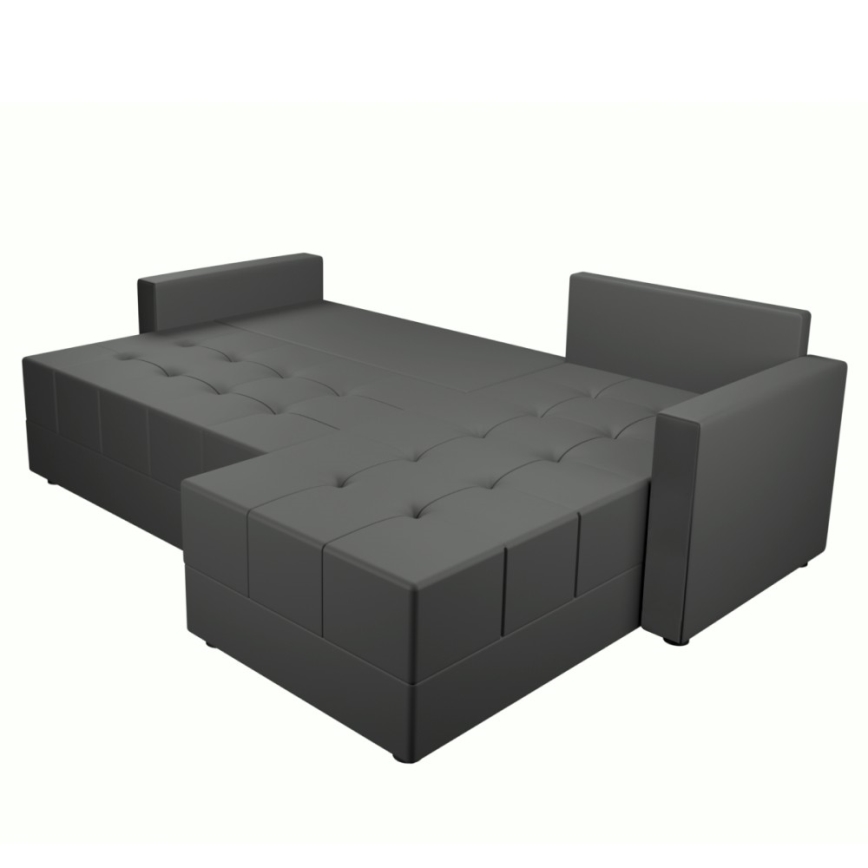 Universali L formos kampinė išlankstoma sofa-lova DUBLIN, pilka