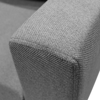 Universali U formos išskleidžiama kampinė sofa-lova SEYA su talpia daiktadėže, pilka