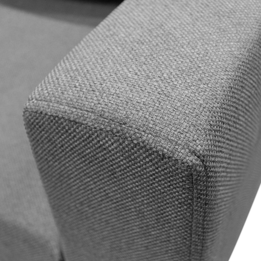 Universali U formos išskleidžiama kampinė sofa-lova SEYA su talpia daiktadėže, pilka