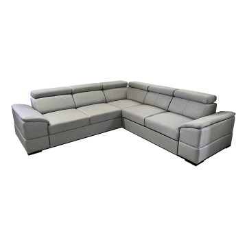 Universalioji kampinė išskleidžiama sofa su daiktų laikymo dėže GRANADA, pilka