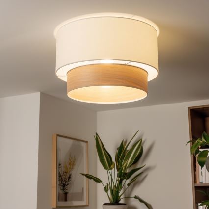 Universalus abažūras KERIA, skersmuo 50 cm, baltas/smėlinis