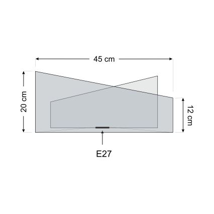 Universalus gaubtas GALAXY E27 skersmuo 45 cm kreminė/auksinė