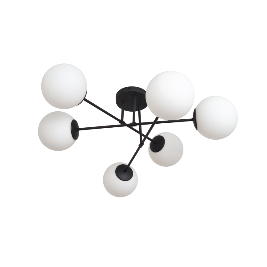 Universalus keičiamas stiklas MOON E27 diametras 16 cm balta