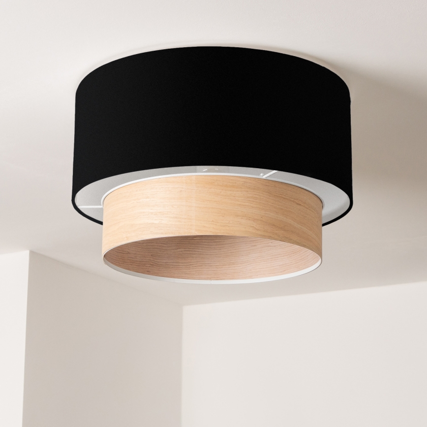 Universalus KERIA šviestuvo gaubtas, skersmuo 50 cm, juodas/smėlinis