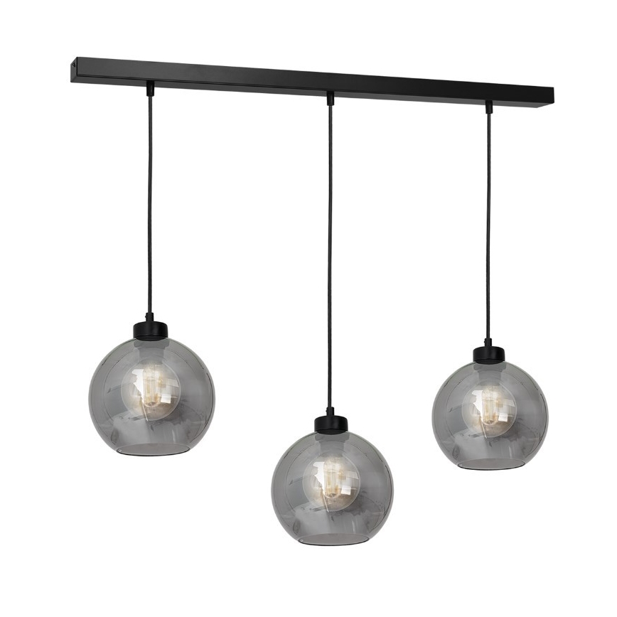 Universalus SOFIA E27 pakaitinis stiklas, skersmuo 20 cm, dūminė juoda