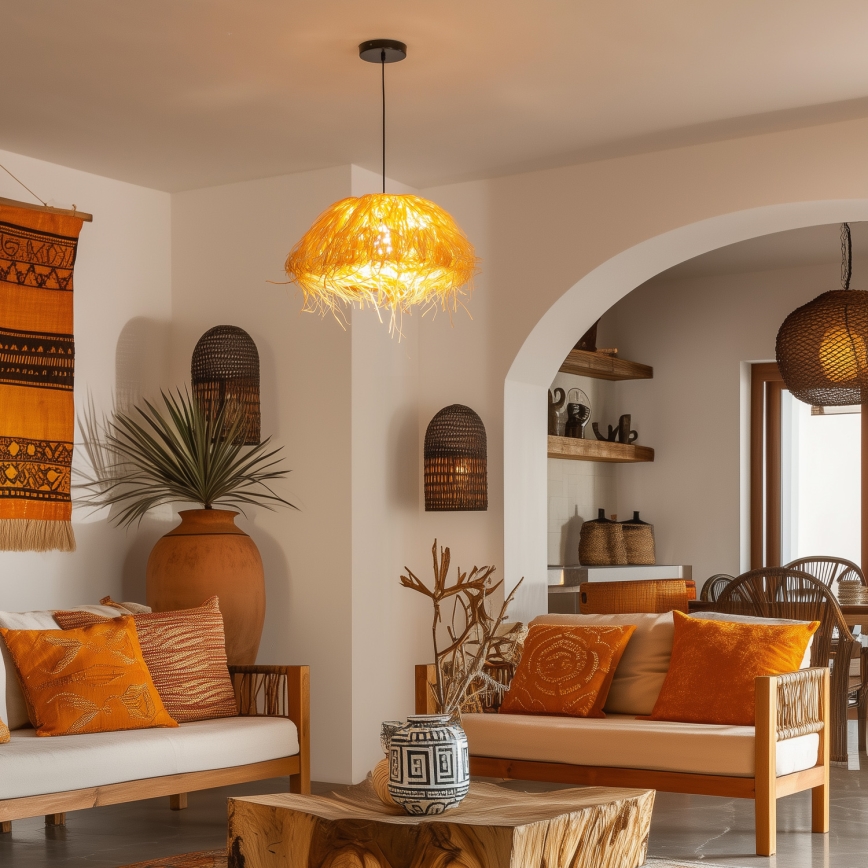 Universalus šviestuvo gaubtas KERIA, skersmuo 40 cm, rudos spalvos