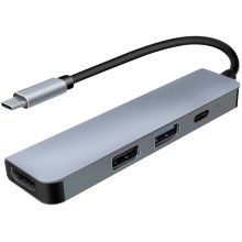 USB-C hub 4in1 Power Delivery 100W ir HDMI 4K