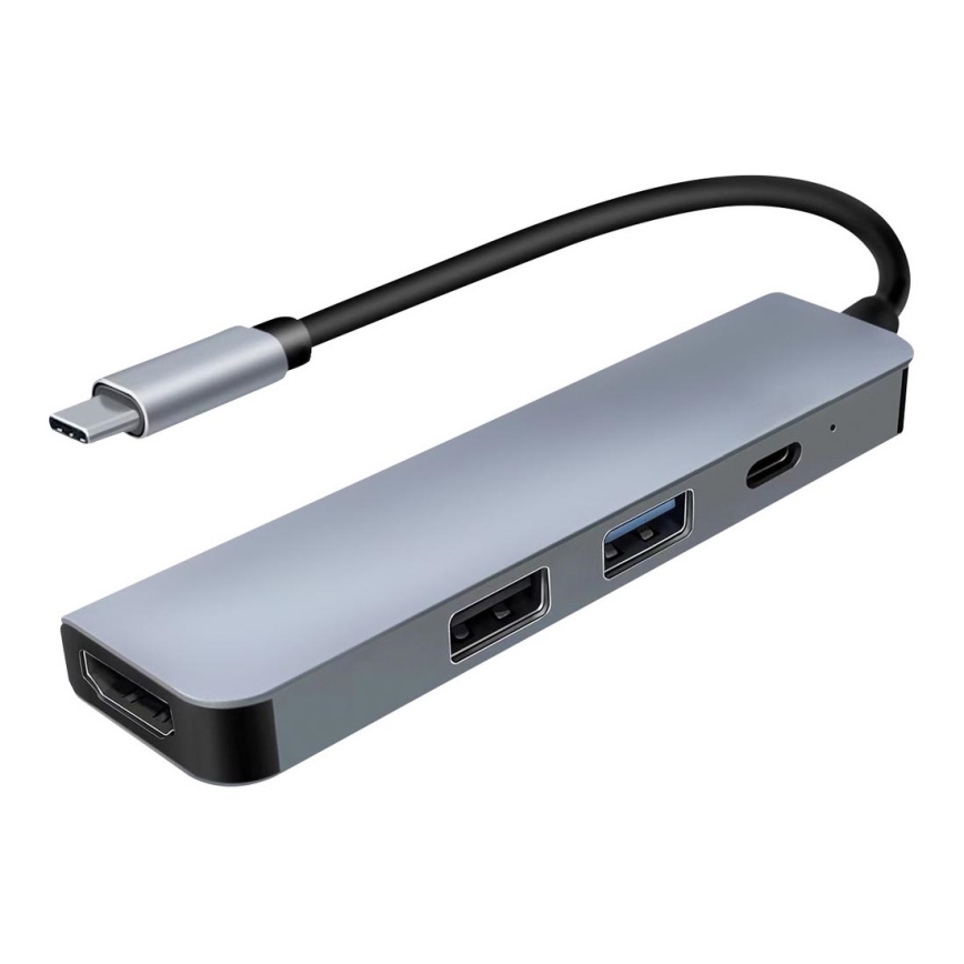 USB-C hub 4in1 Power Delivery 100W ir HDMI 4K