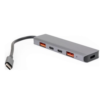 USB-C koncentratorius 5 viename su Power Delivery 100W
