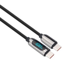 USB-C laidas su ekranas 100W 1m