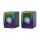 USB Garsiakalbiai Su RGB foninis apšvietimas 2x3W/5V juoda