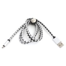USB kabelis USB A / Micro USB jungtis 1m balta