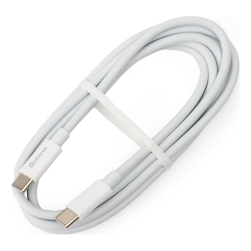 USB laidas USB-C / USB-C jungtis 100W 1,5m balta