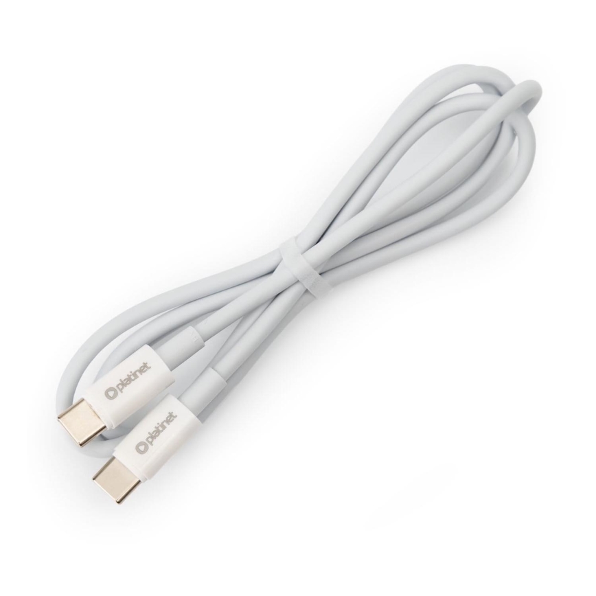 USB laidas USB-C / USB-C jungtis 60W 1m balta