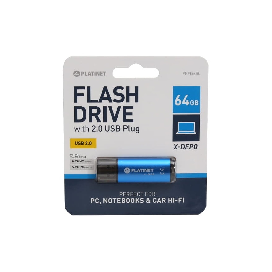 USB Laikmena 64GB Mėlyna