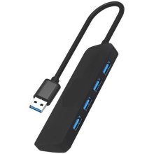 USB Skirstytuvas 4xUSB-A 3.0 juodas
