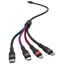 USB / USB Lightning / MicroUSB / USB-C 1,2 m daugiaspalvis