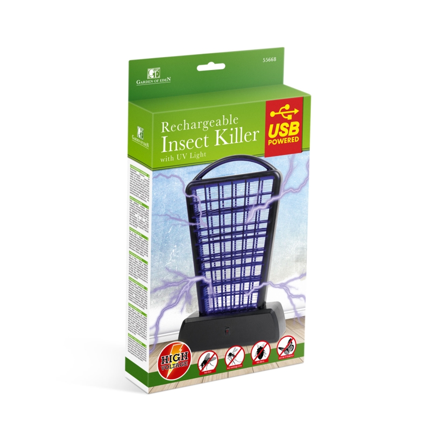 UV vabzdžių gaudyklė 1000 mAh/5V juoda