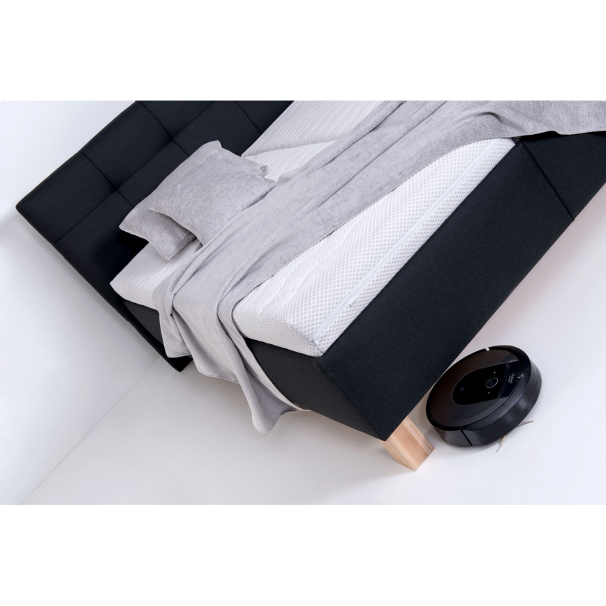 Užvalkalu aptraukta lova su patalynės dėže be čiužinio MARIA 180x200 cm antracitas