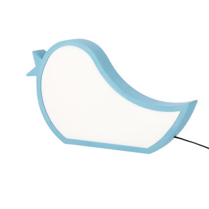 Vaikiška LED stalinė lempa BIRD LED/12W/230V mėlyna