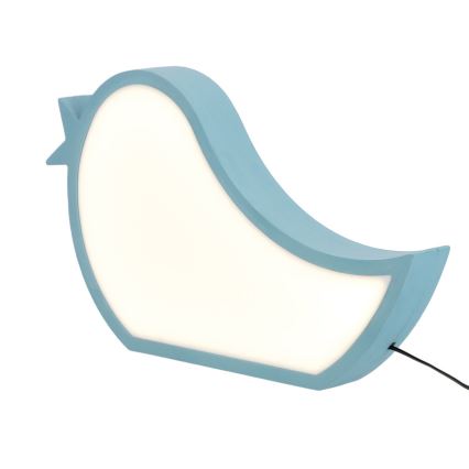 Vaikiška LED stalinė lempa BIRD LED/12W/230V mėlyna