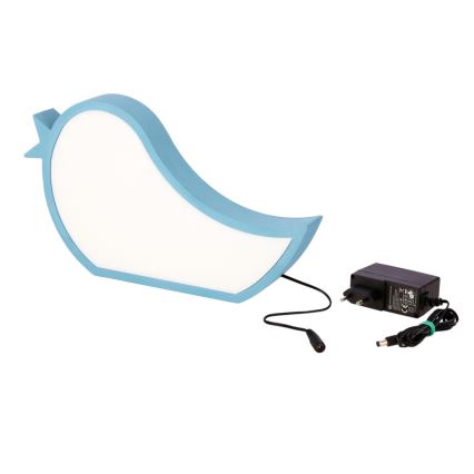 Vaikiška LED stalinė lempa BIRD LED/12W/230V mėlyna