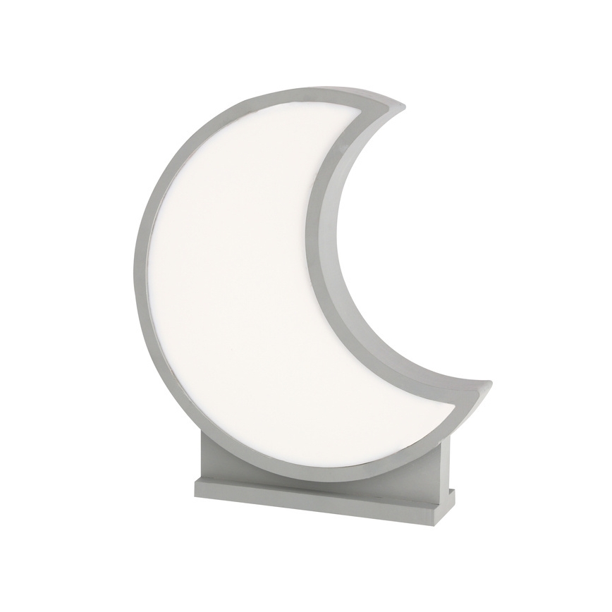 Vaikiška LED stalinė lempa MOON LED/12W/230V pilka
