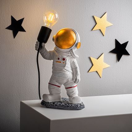 Vaikiška lempa ASTRONAUT 1xE27/40W/230V varis/balta