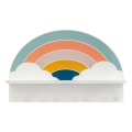 Vaikiška sieninė lentyna su pakabomis vaivorykštė/spalvingas