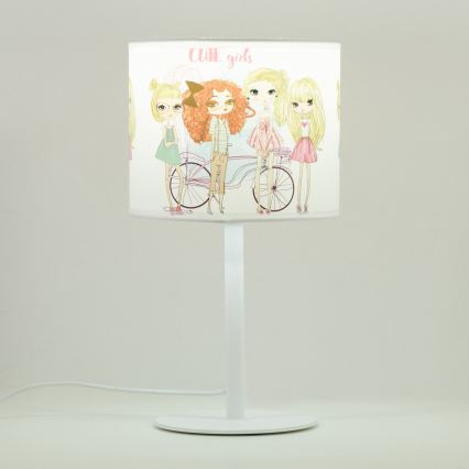 Vaikiška stalinė lempa GIRLS VIBES 1xE27/60W/230V skersmuo 18 cm mergaitėms