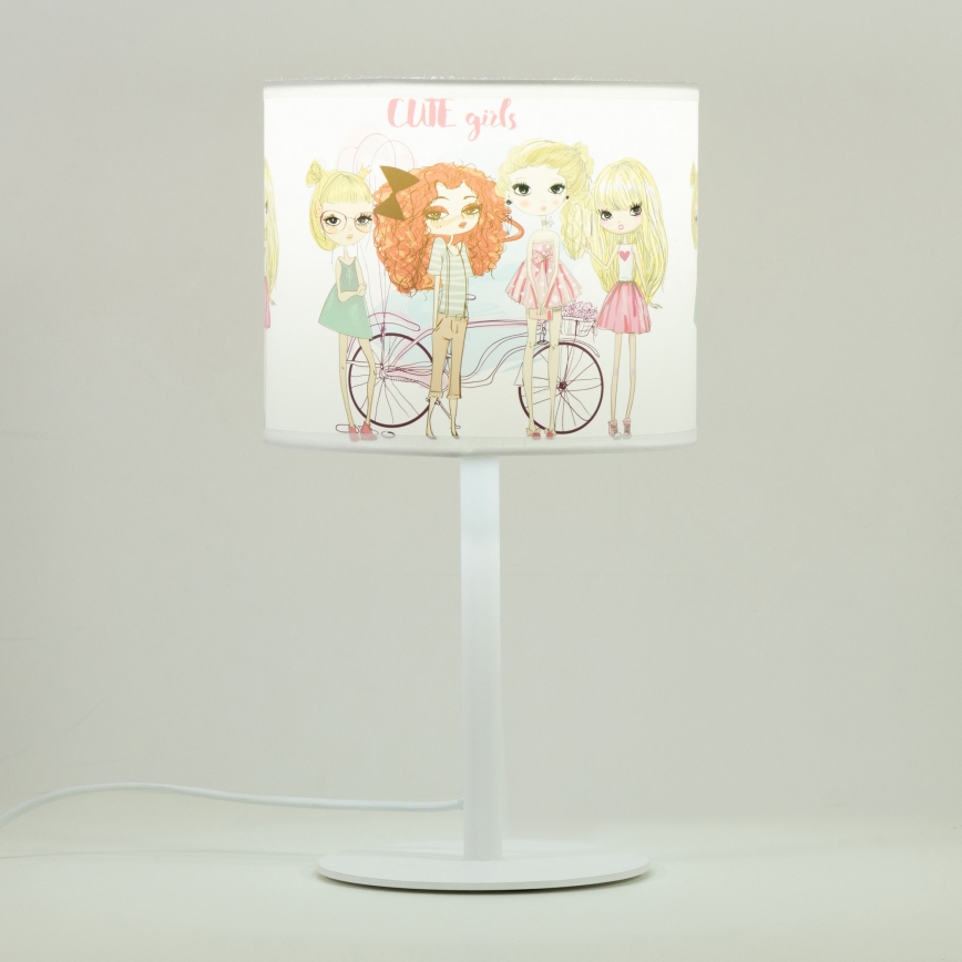 Vaikiška stalinė lempa GIRLS VIBES 1xE27/60W/230V skersmuo 18 cm mergaitėms