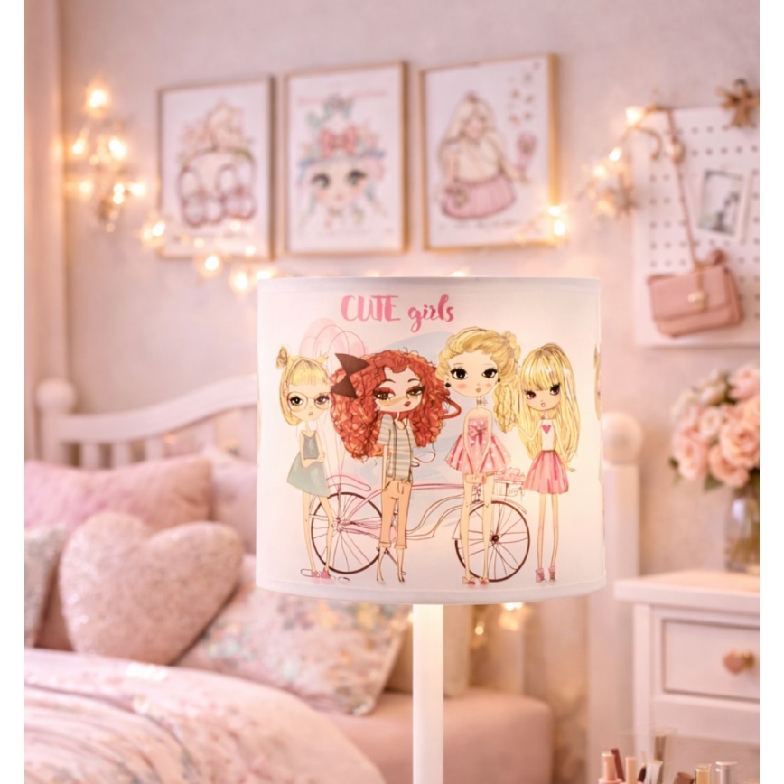 Vaikiška stalinė lempa GIRLS VIBES 1xE27/60W/230V skersmuo 18 cm mergaitėms