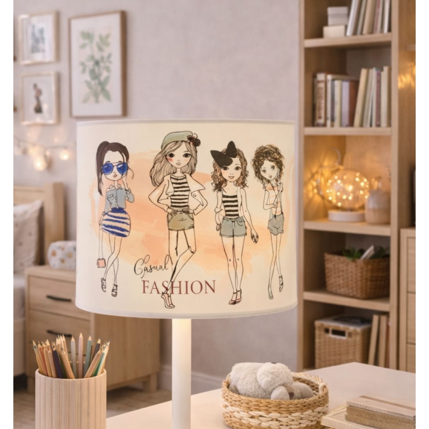 Vaikiška stalinė lempa GIRLS VIBES 1xE27/60W/230V skersmuo 18 cm mergaitėms
