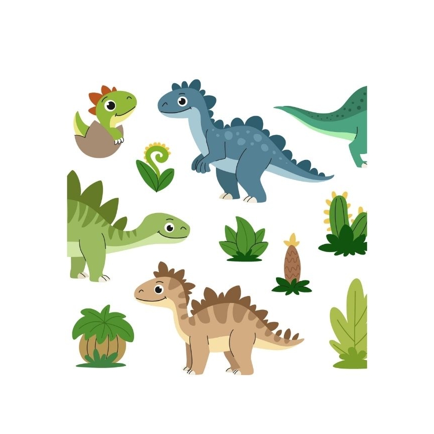 Vaikiška stalinė lempa KIDS ROOM, 1 x E27 (60 W), 230 V, Ø 18 cm, dinozauras