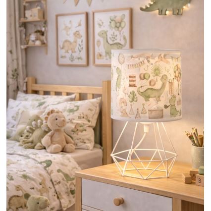 Vaikiška stalinė lempa KIDS ROOM 1xE27/60W/230V skersmuo 18 cm dinozauras