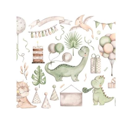 Vaikiška stalinė lempa KIDS ROOM 1xE27/60W/230V skersmuo 18 cm dinozauras