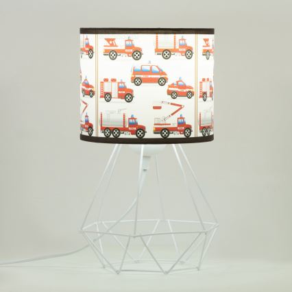 Vaikiška stalinė lempa KIDS ROOM 1xE27/60W/230V skersmuo 18 cm gaisrininkai