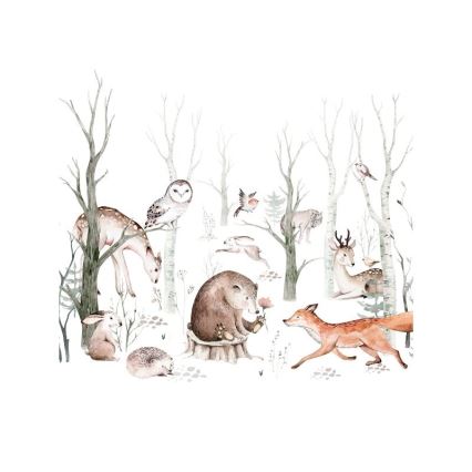 Vaikiška stalinė lempa KIDS ROOM 1xE27/60W/230V, skersmuo 18 cm, su gyvūnėlių motyvais